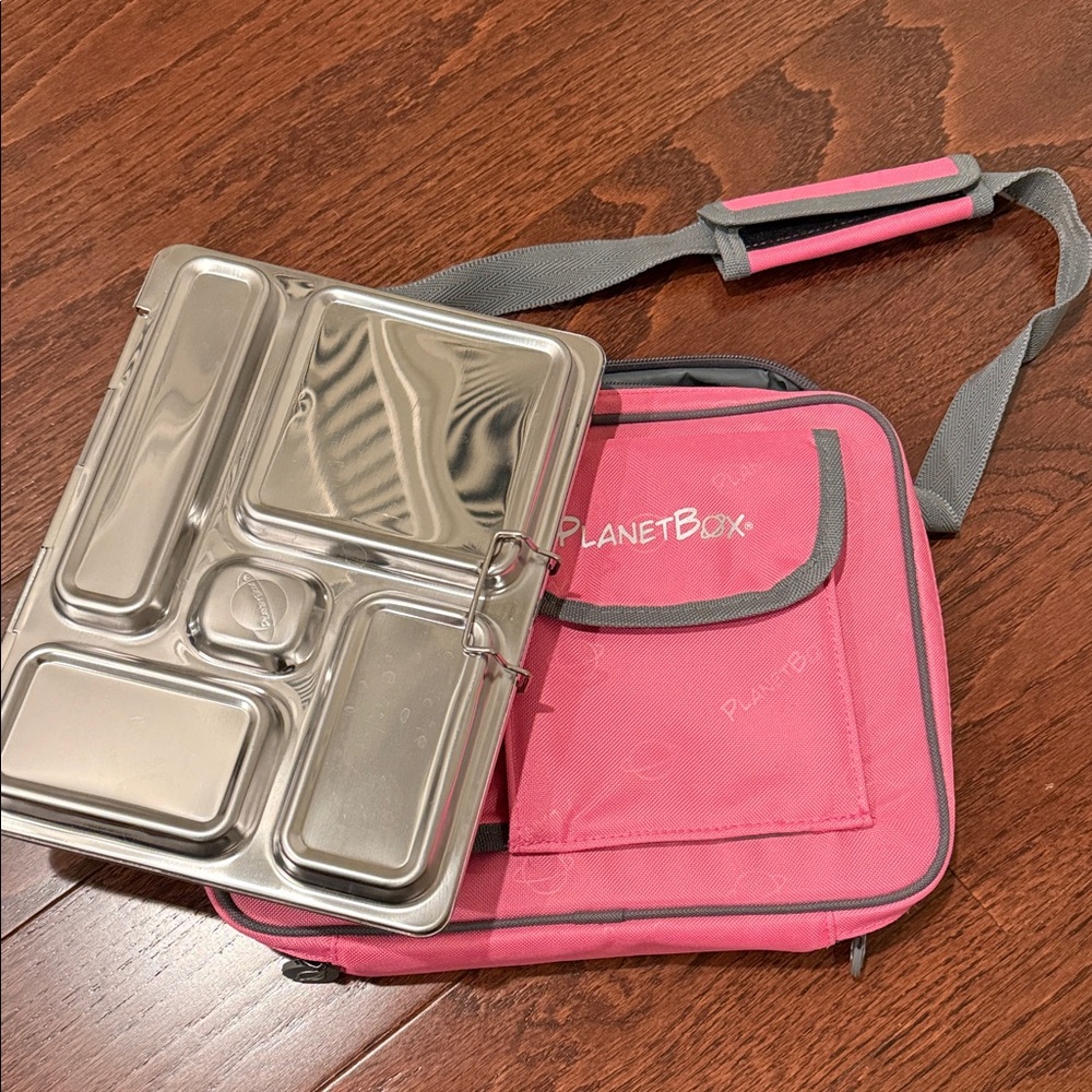 PlanetBox Pink and Silver Kids Lunchbox